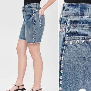 Reformation raye mid rise relaxed jean shorts